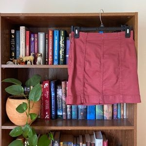 Jolt Sienna Red Mini Skirt
